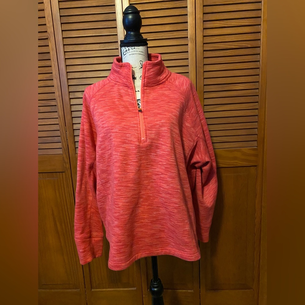 Women’s plus Coral 1/4 sweatshirt